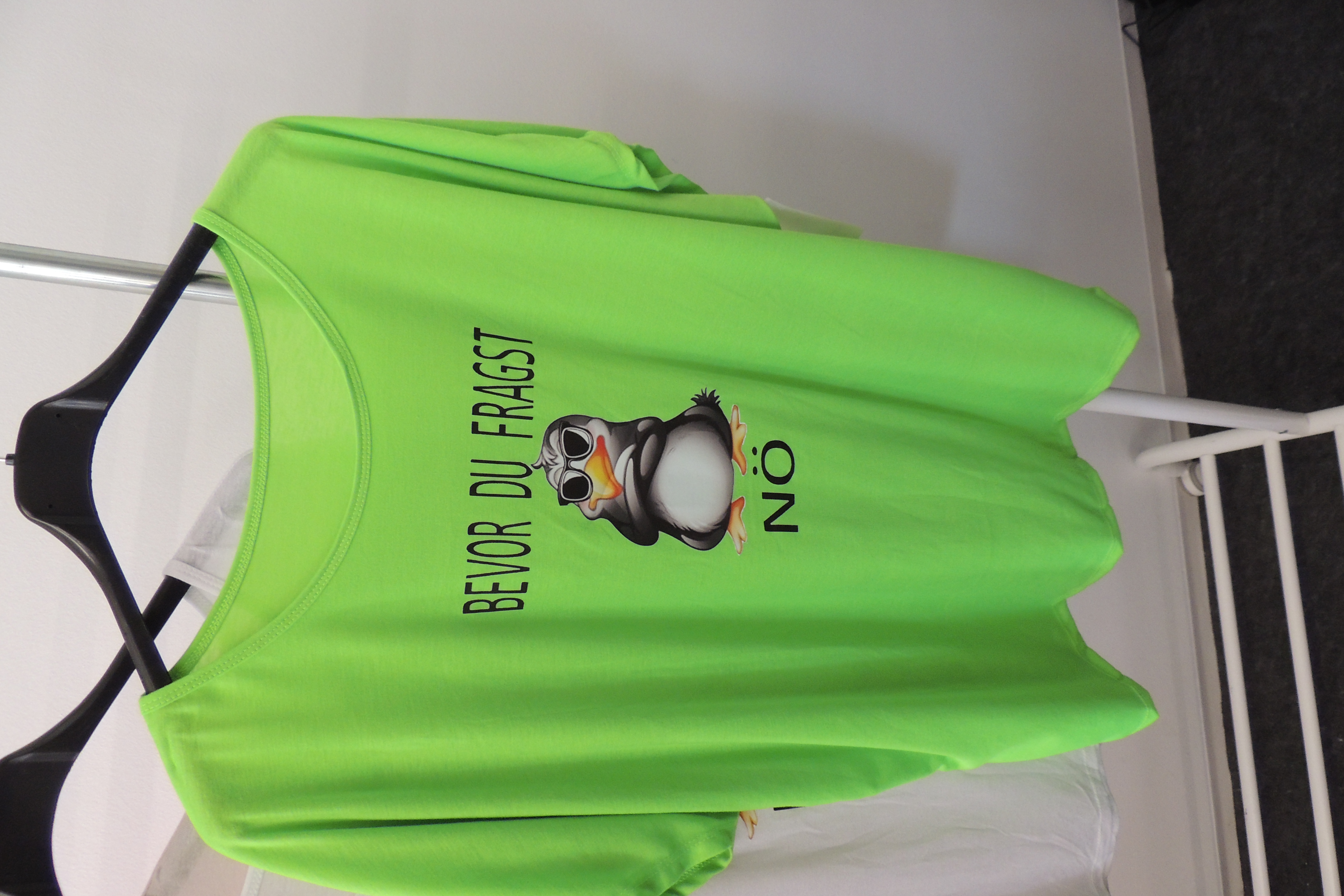 T-Shirt Tunika Hängerchen Made in Italy Bevor Du fragst Nö Spruch 44,46,48