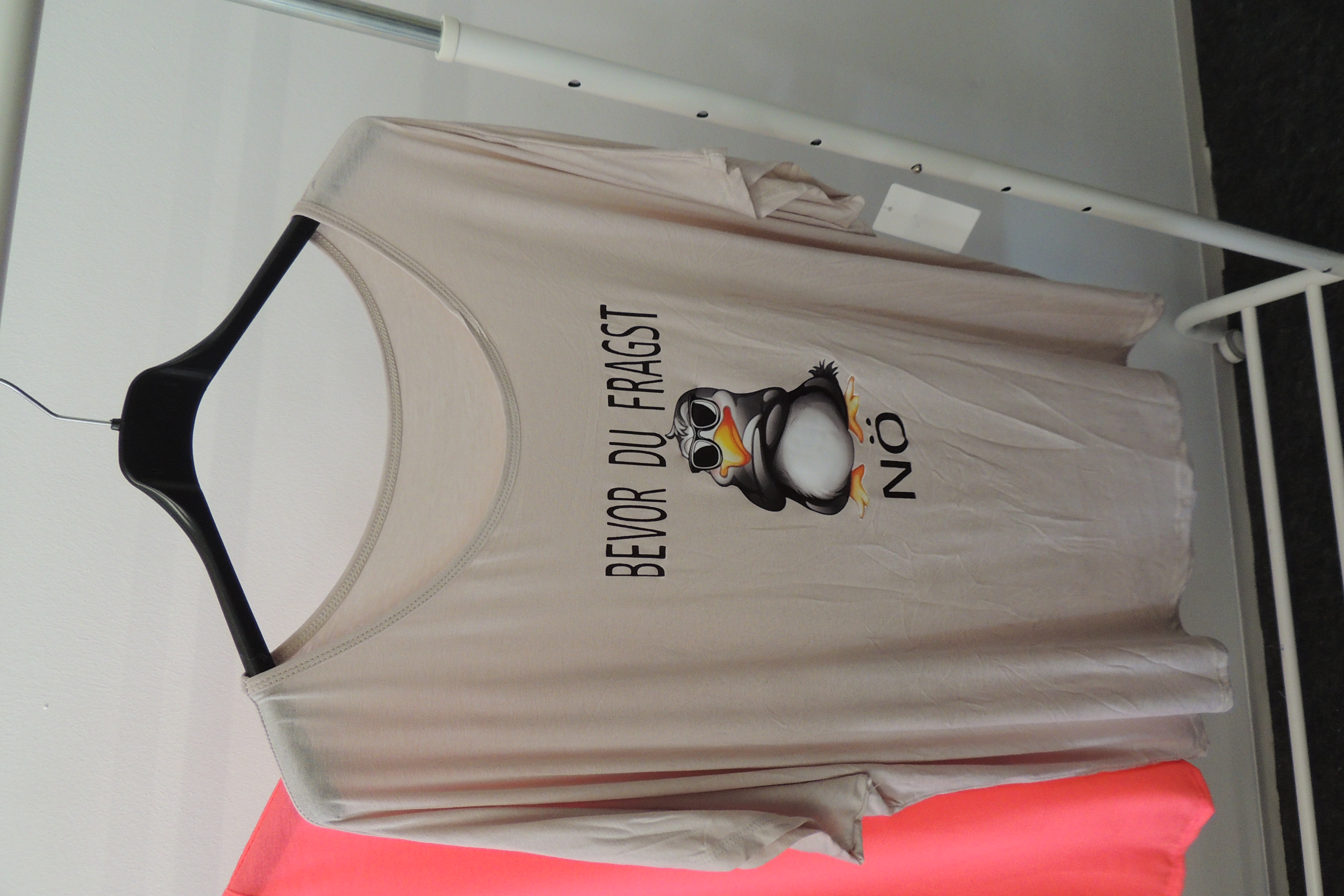 T-Shirt Tunika Hängerchen Made in Italy Bevor Du fragst Nö Spruch 44,46,48