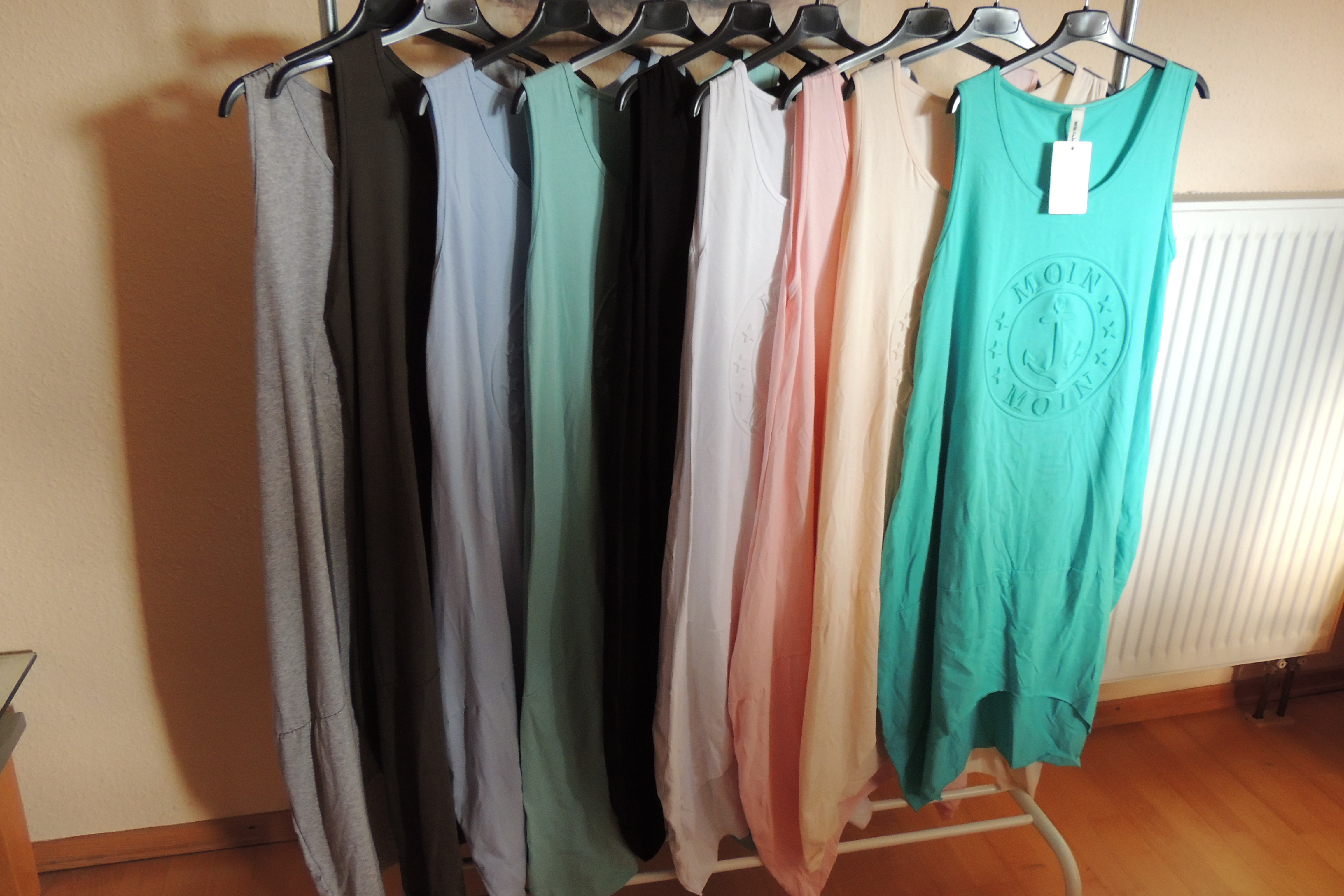 Kleid Sommerkleid Hängerchen Shirt Tunika Moin Anker 3D Made Italy 44,46,48