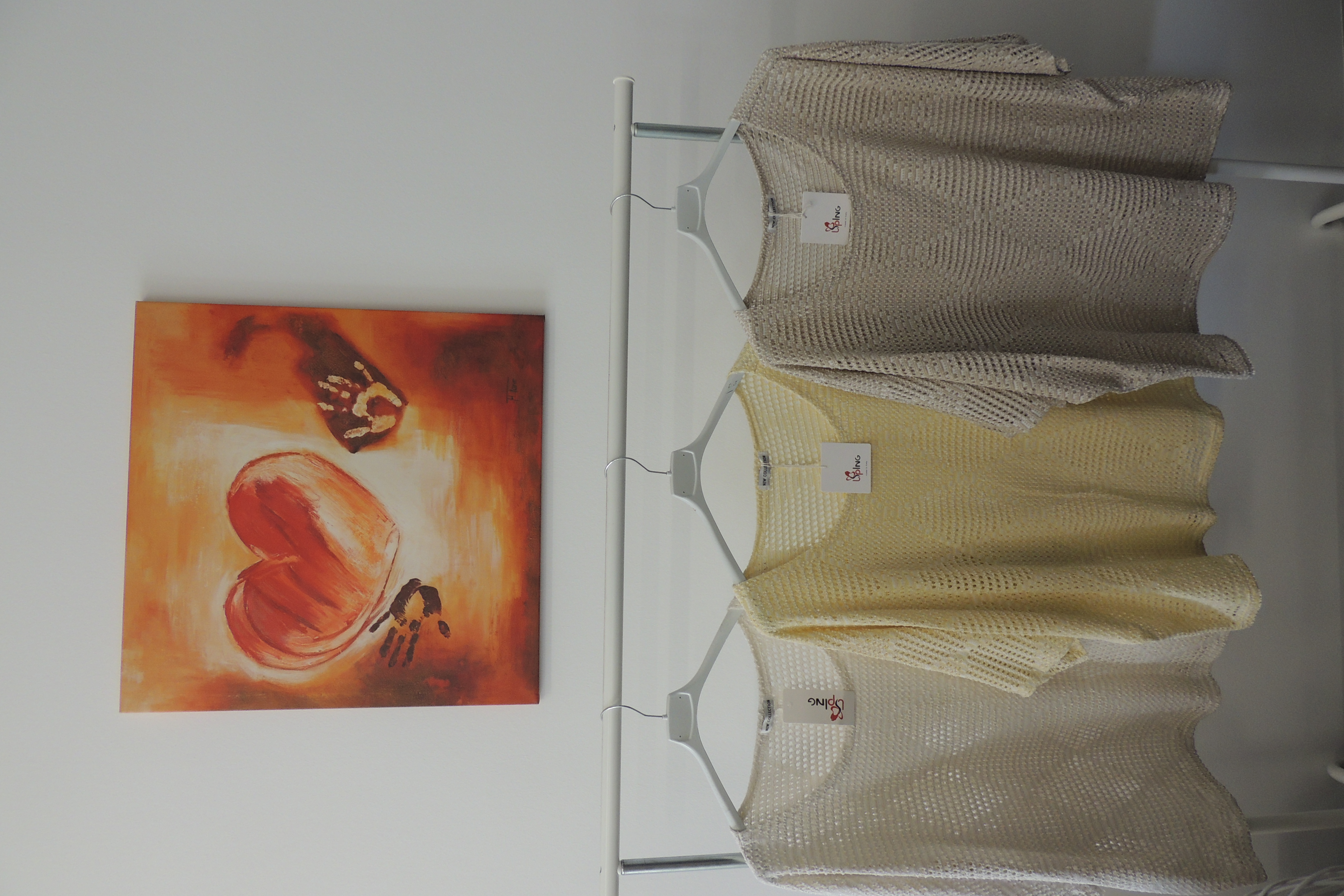 Pullover Hängerchen Überwurf Strick Häkel Karooptik Lurex Made in Italy 44,46,48