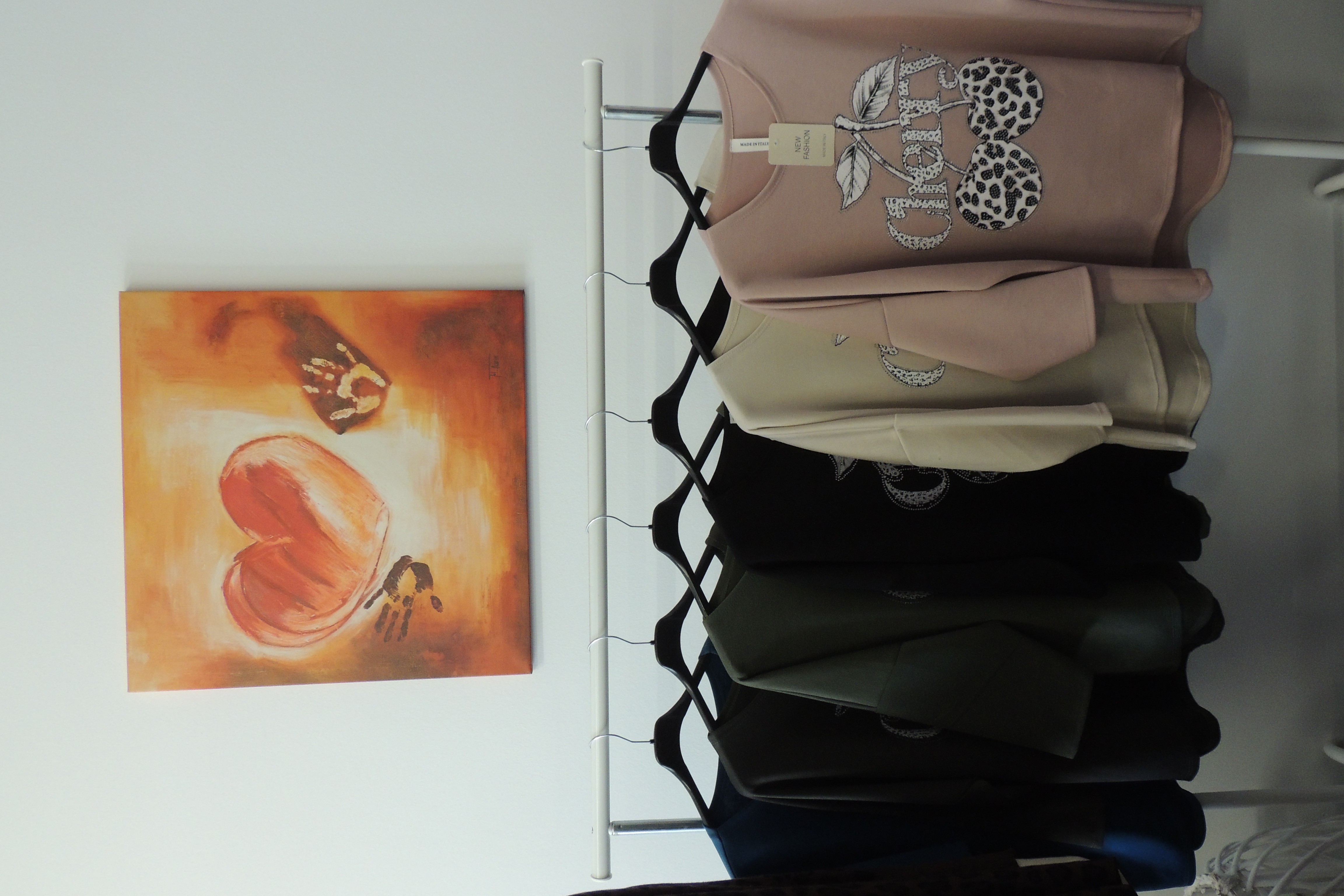 Shirt Hängerchen Cherry Glitzer Butterstoff Softtouch Made Italy 44,46,48