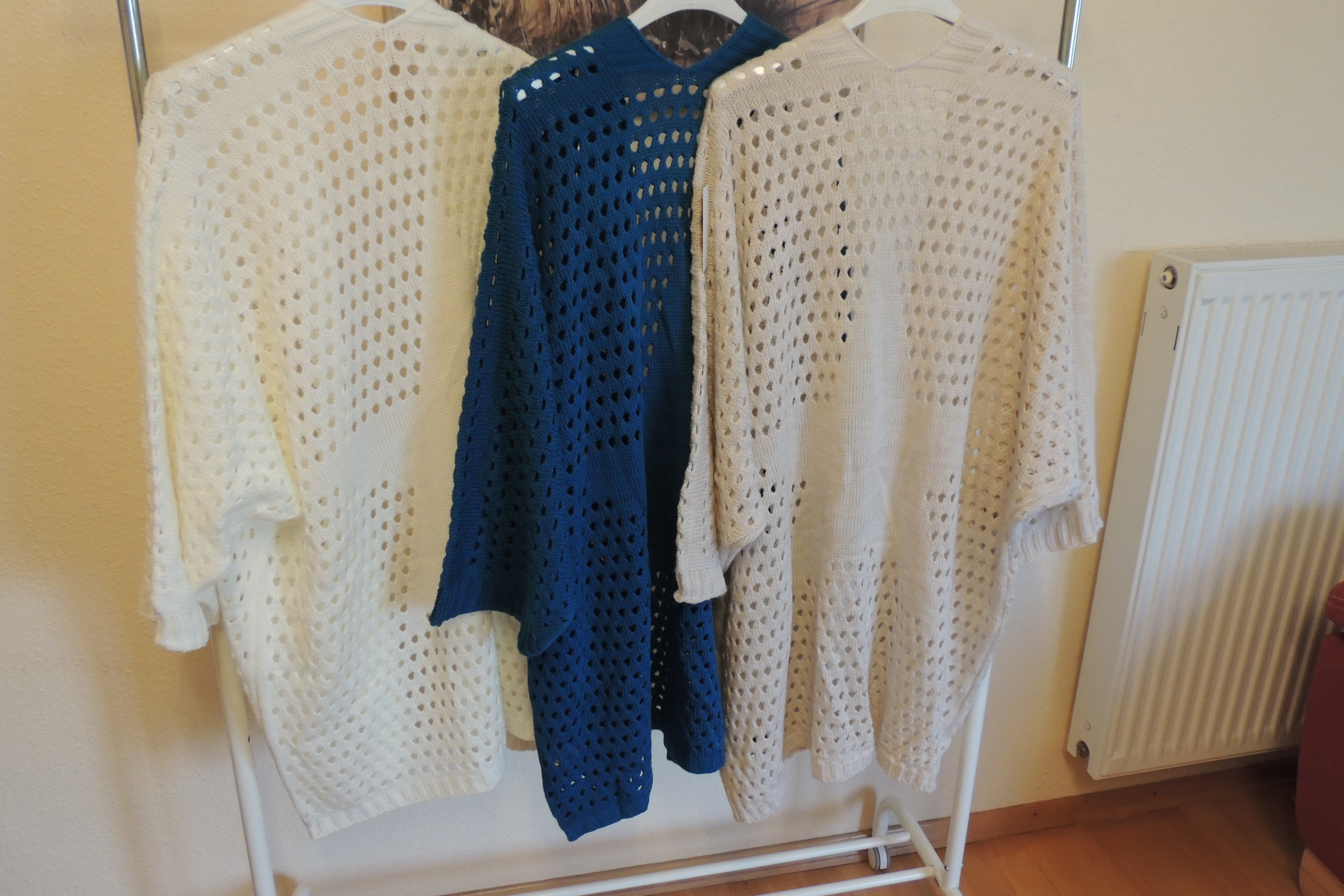 Jacke Strick Hängerchen Häkel Stern Cardigan Pullover Made Italy 46,48,50