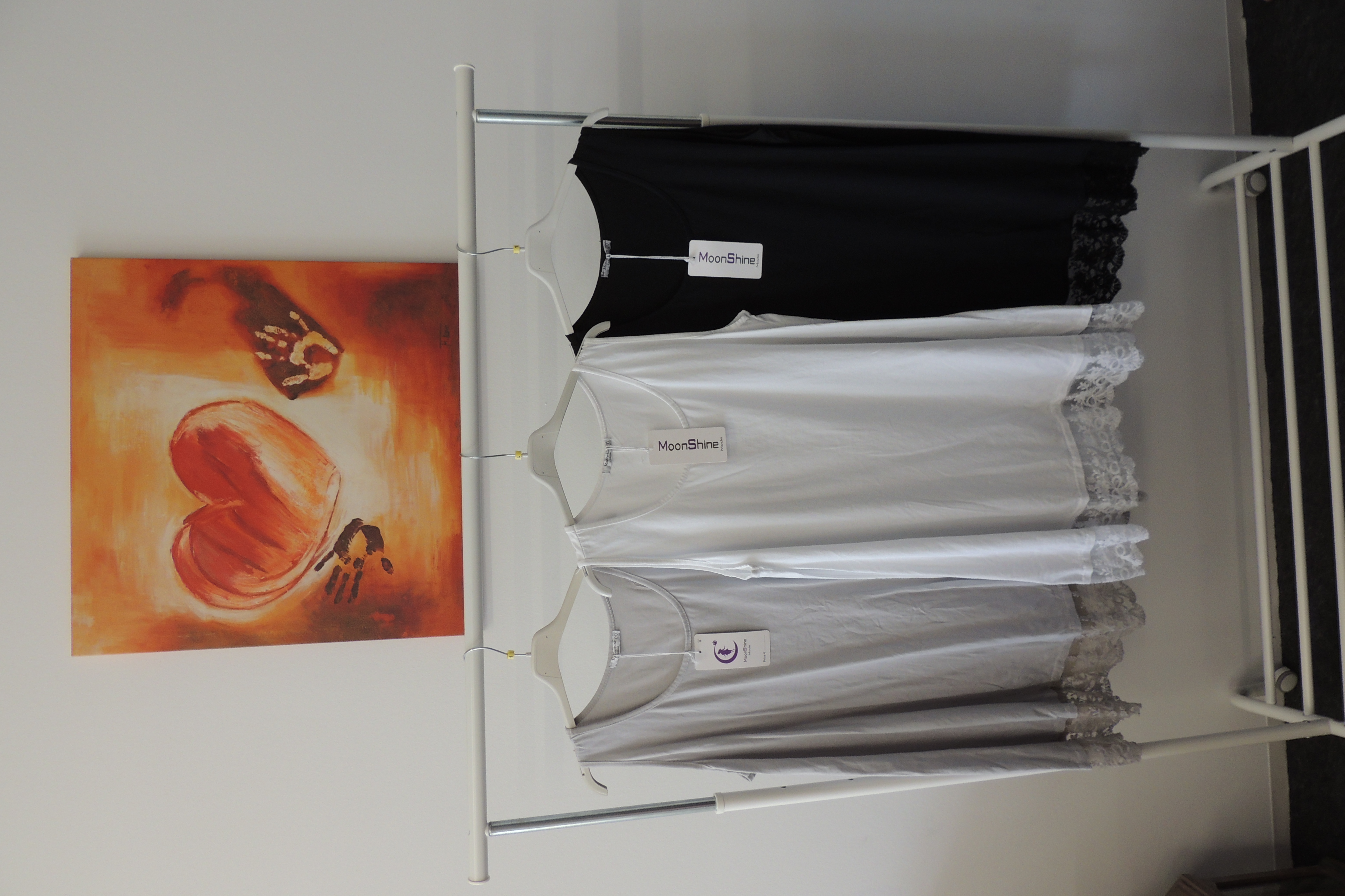 Untertop Spitze Shirt Hängerchen Moonshine Made in Italy Gr. 1 Gr 46,48