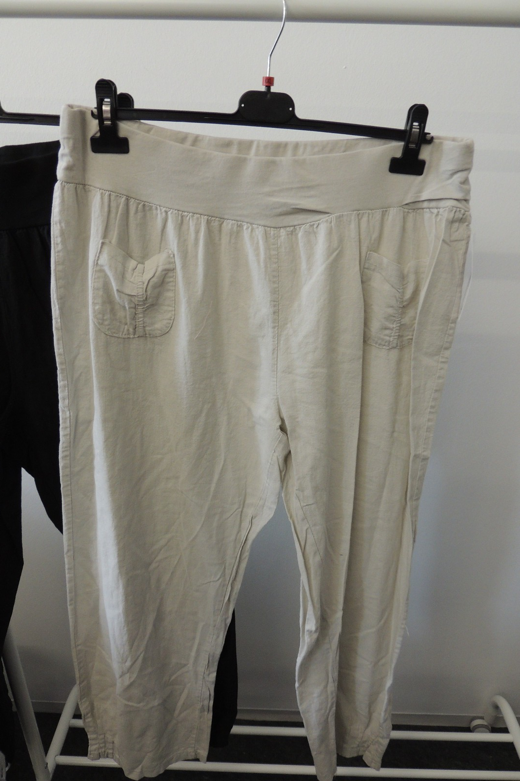 Hose Jogpant Schlupfhose Uni Leinen Made Italy Gr. 46,48