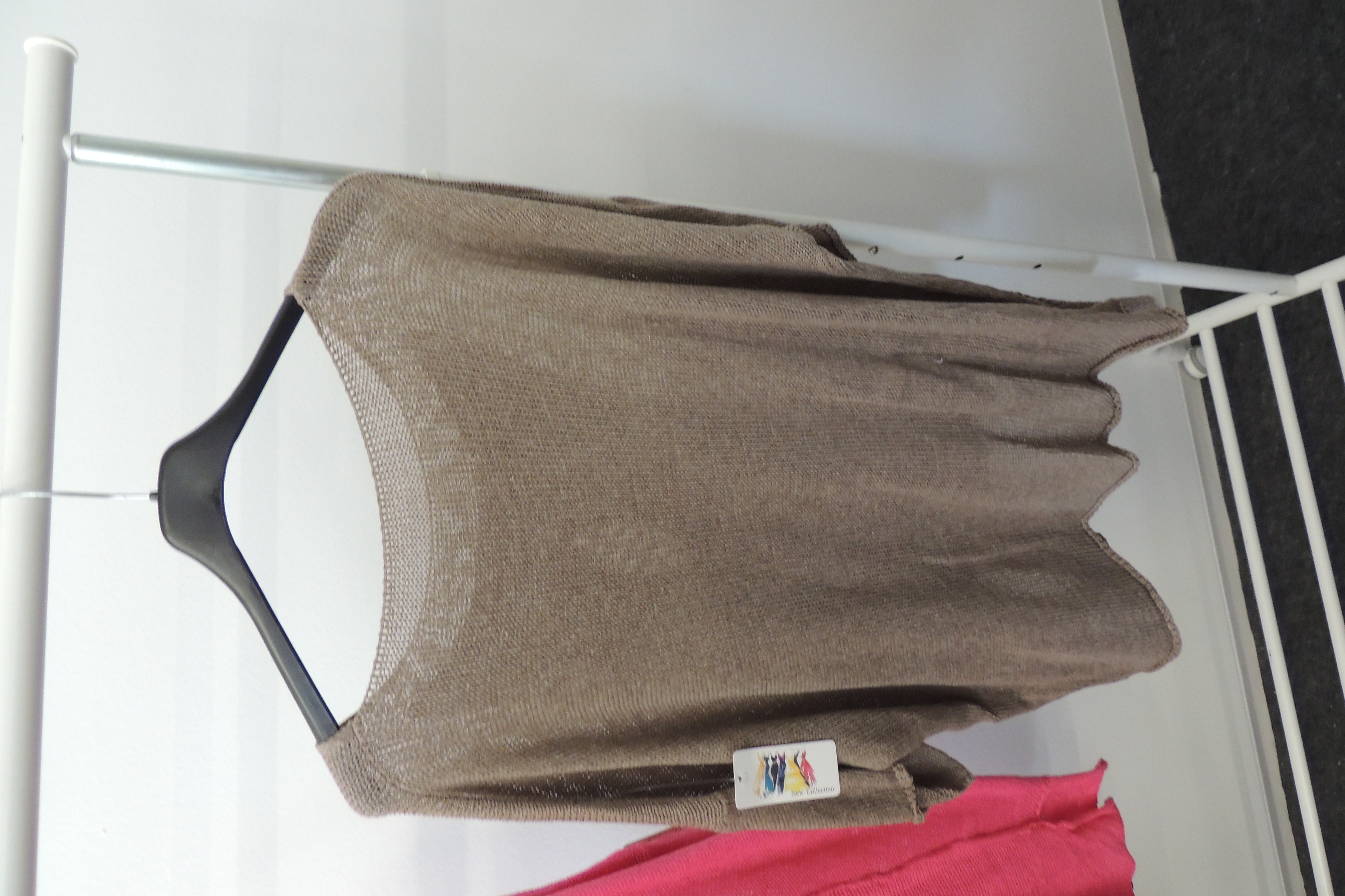 Pullover Hängerchen Überwurf Strick Häkel Lochi cut out Made in Italy 44,46,48