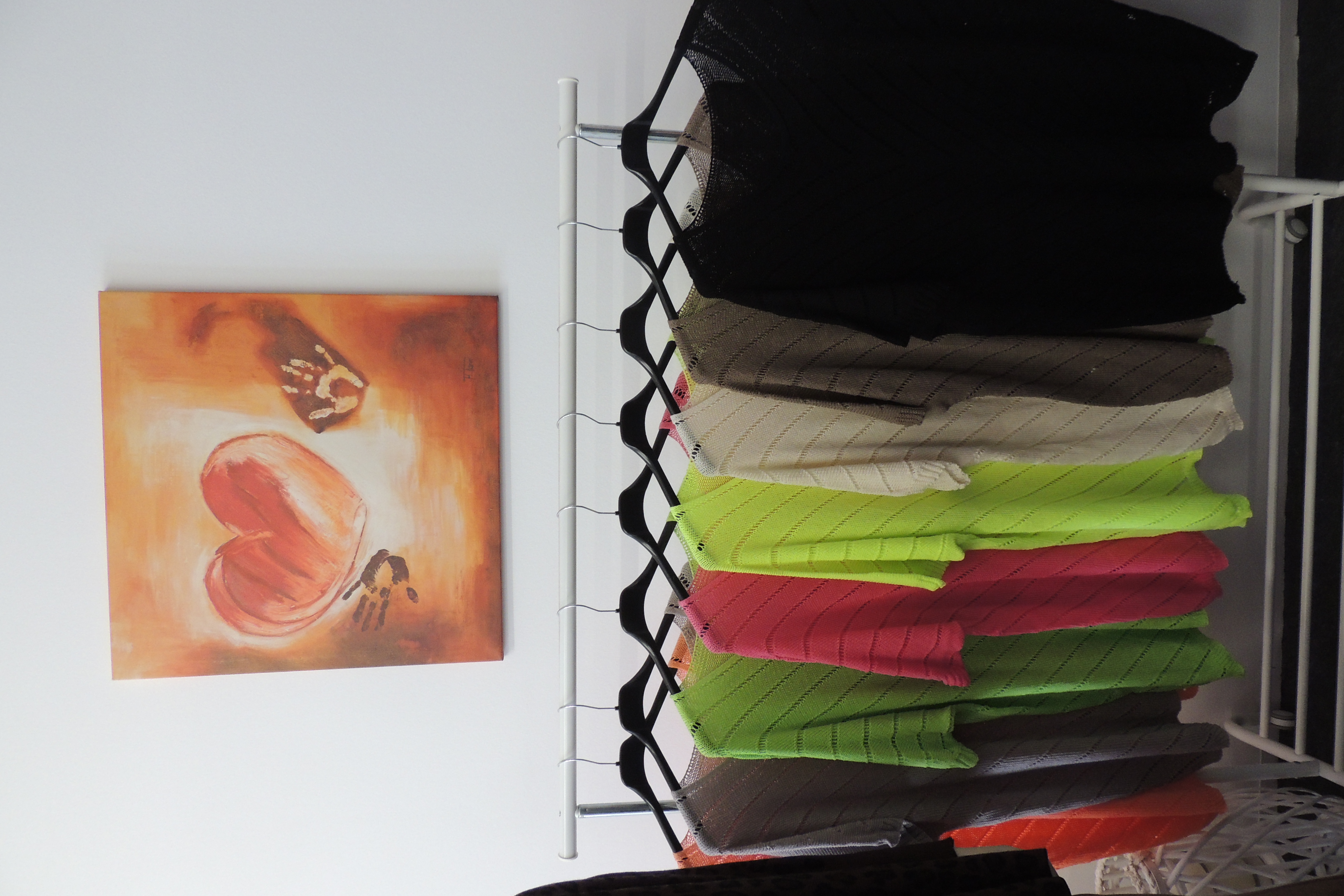 Pullover Shirt Überwurf Hängerchen Boho Strick Häkel