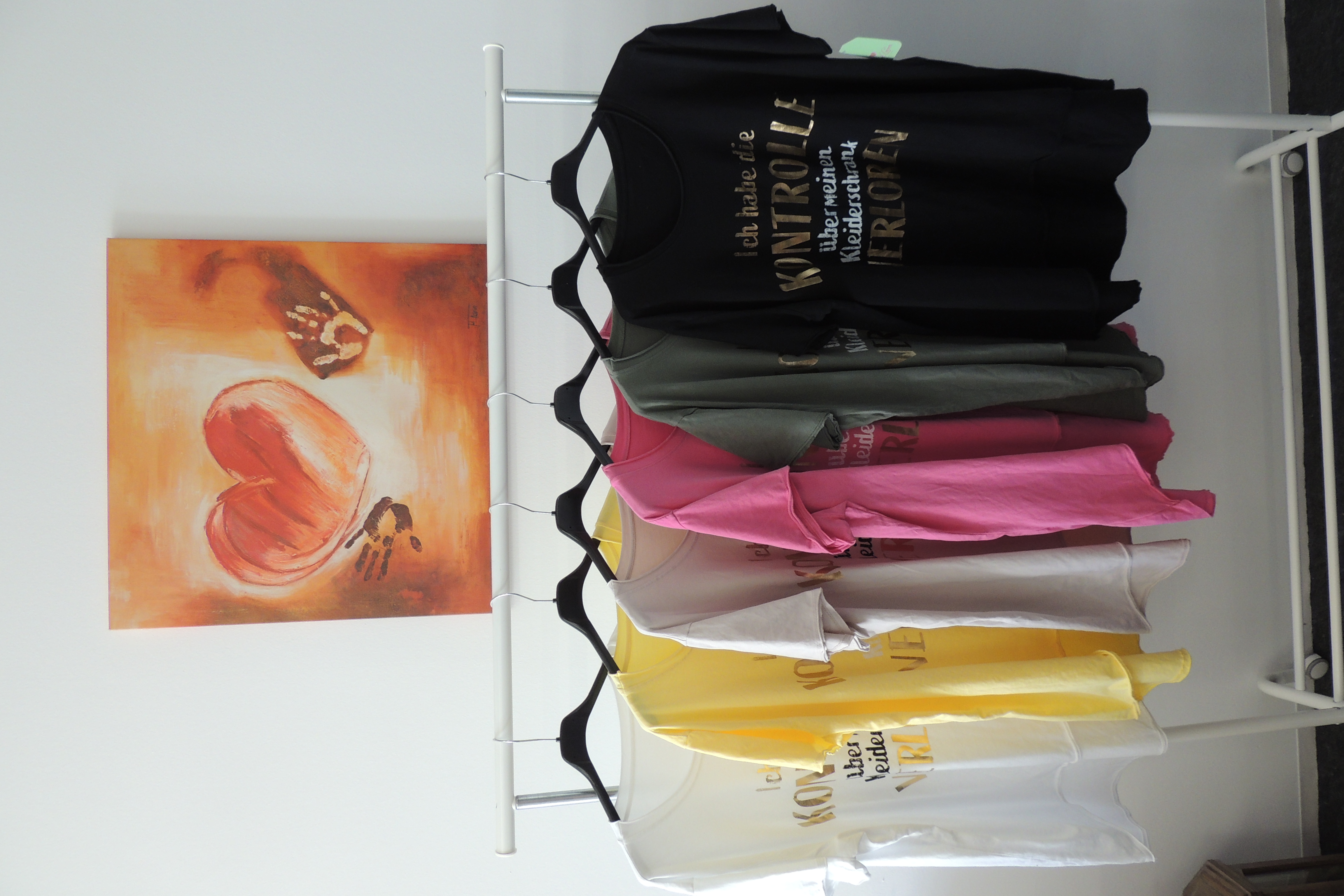 T-Shirt Tunika Hängerchen Made in Italy Kontrolle Kleiderschrank Spruch  Gr. 46,48,50