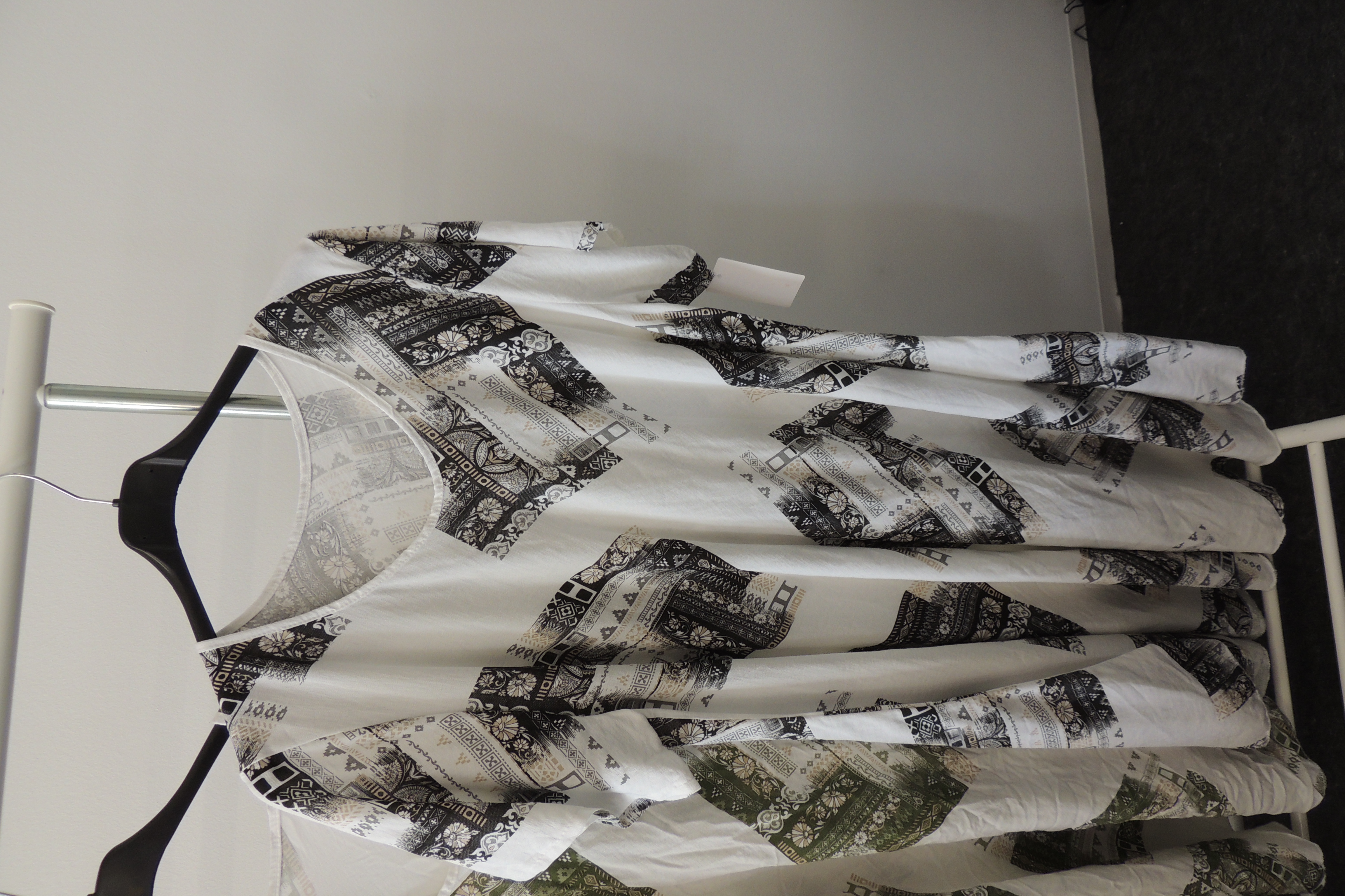 Kleid Sommerkleid Hängerchen Shirt Tunika Leinen Optik Made Italy 46,48,kl50
