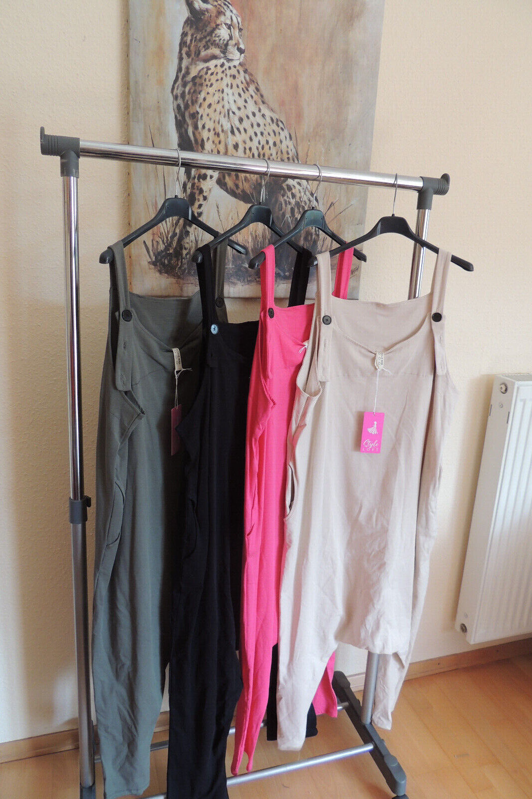 Jumpsuit Overall Anzug T-Shirt Hose Hängerchen Uni Made Italy 44,46,48