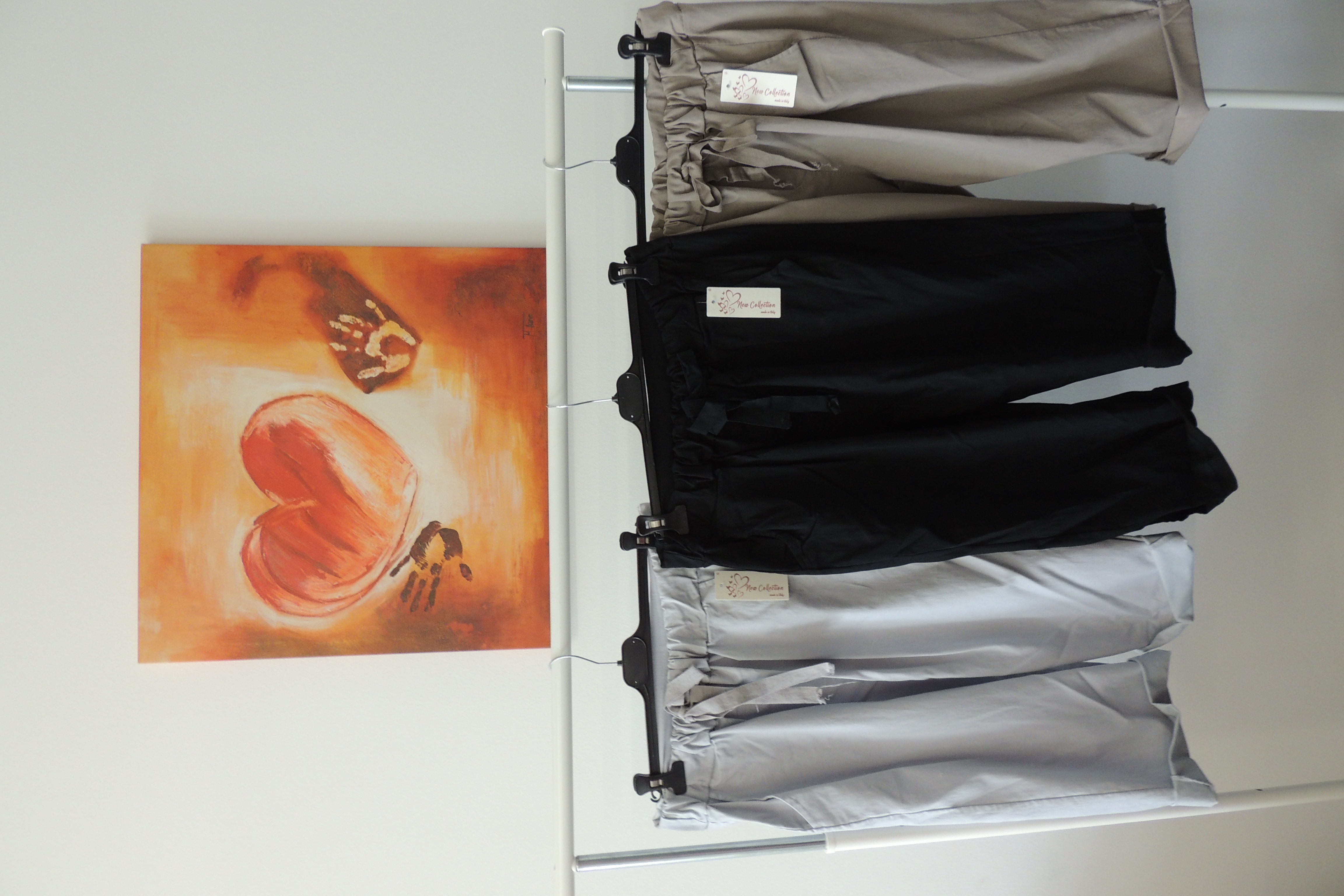 Hose Jogpant Uni Stretch Capri Sommerhose 3/4 Made in Italy Gr 46,48,50