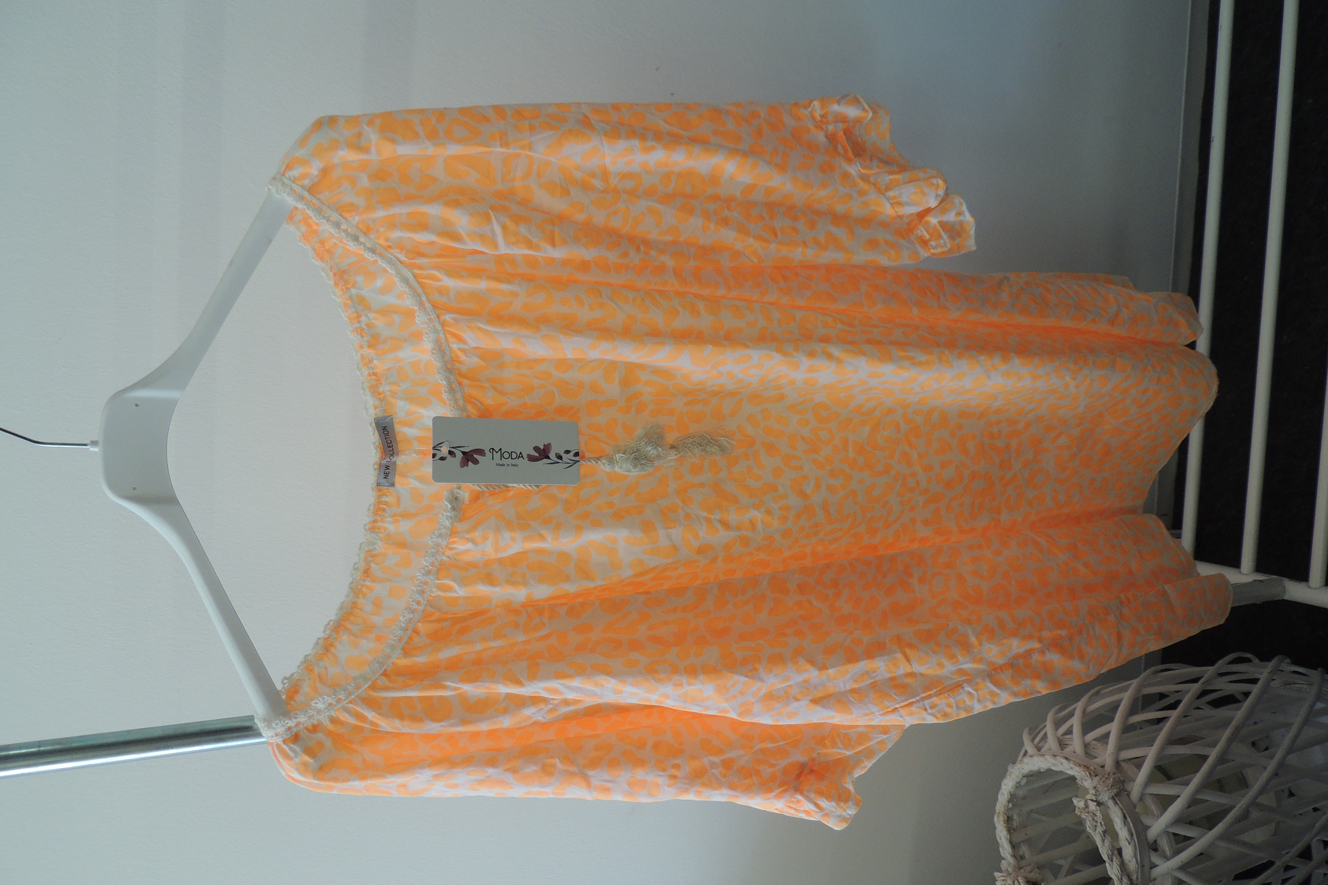 T-Shirt Tunika Bluse Hängerchen Carmen Leo Made in Italy 46,48,50