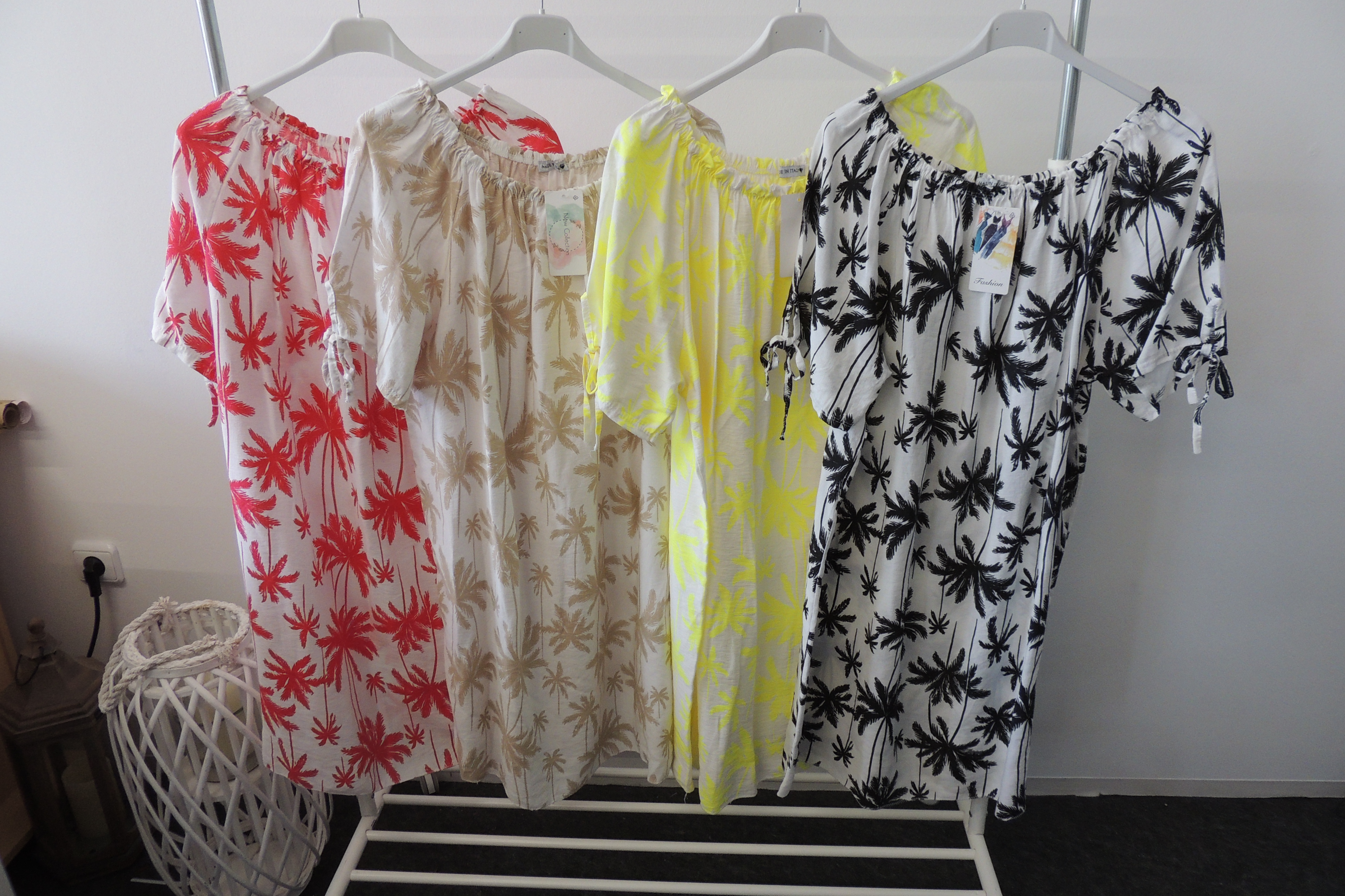 Kleid Sommerkleid Hängerchen Shirt Tunika Palme Made Italy 42,44,46