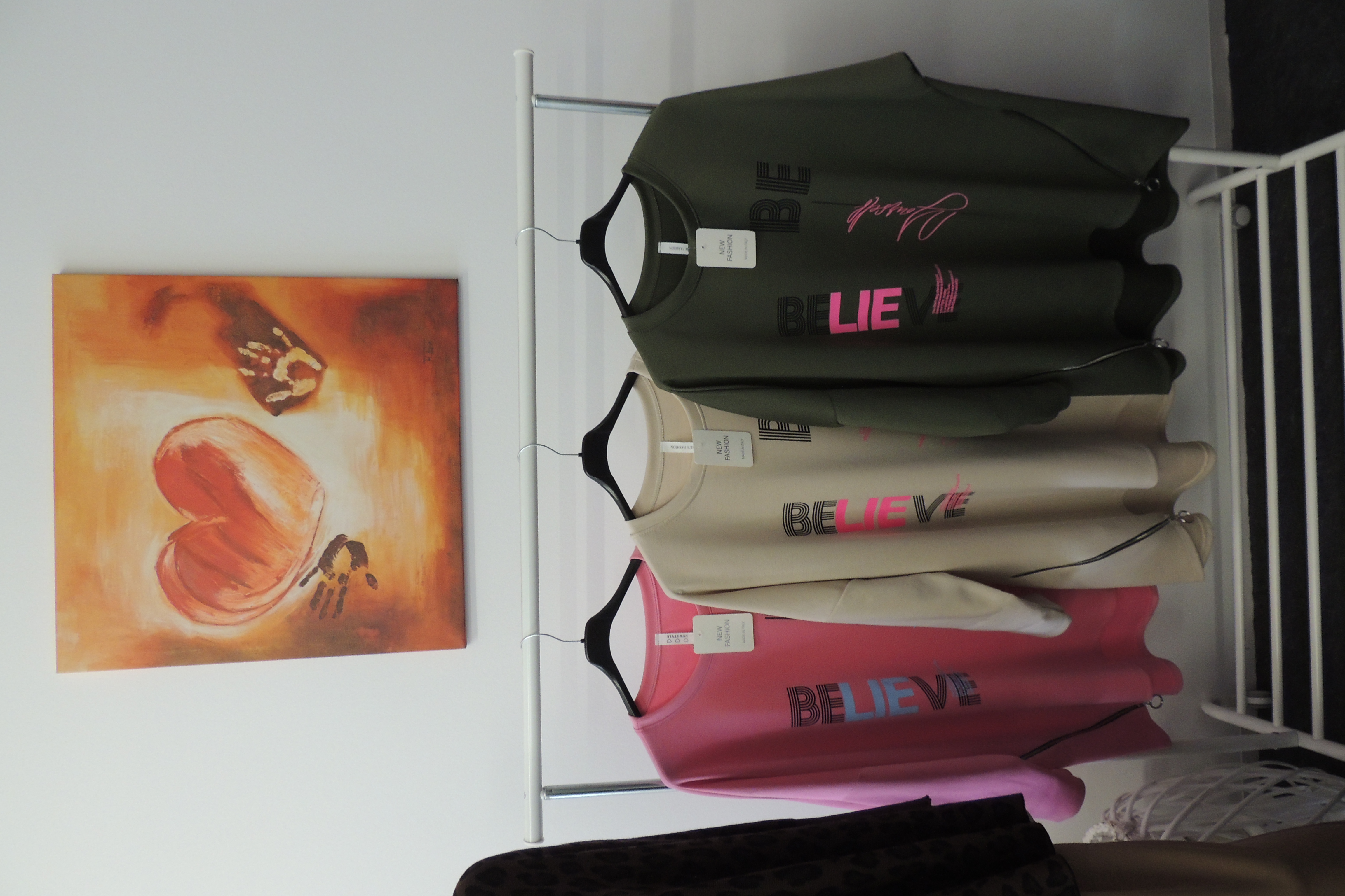 Shirt Hängerchen Believe Be Yourself Softtouch Made Italy 46,48,50