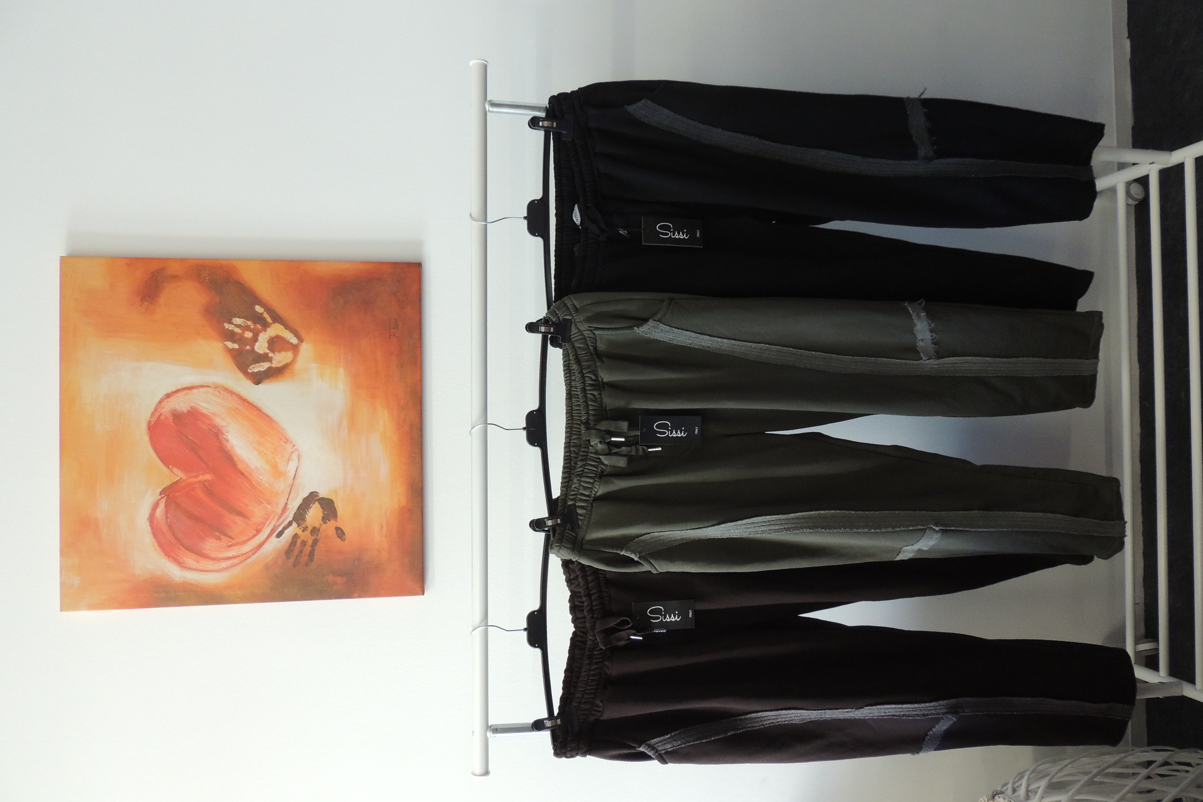 Hose Jogpant aufgesetzter Stoff Sweat warm Made in Italy Gr. 46,48,50