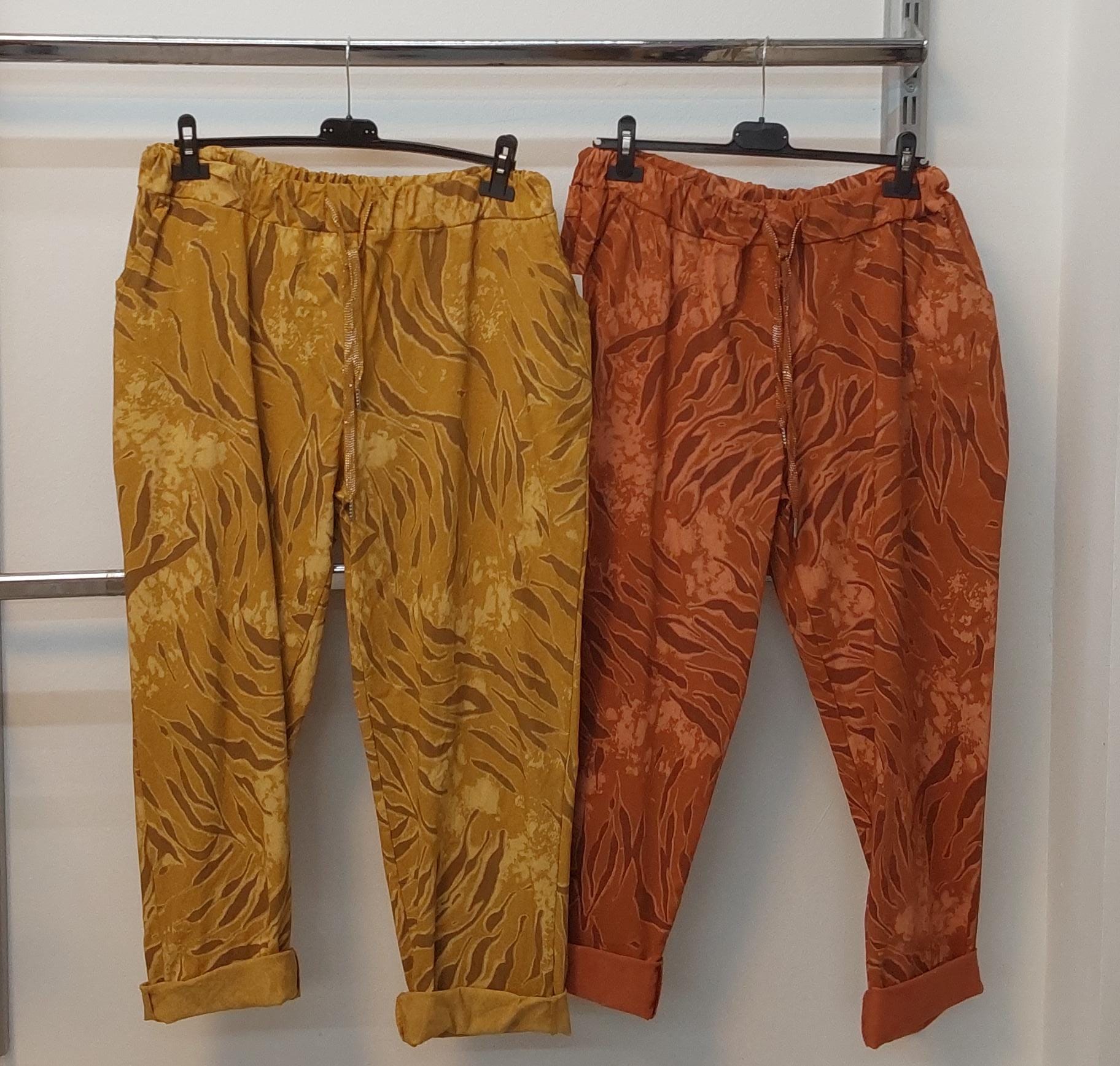Hose Jogpant Print Muster Stretch Made Italy La Bass Gr 48,50 kl. 52