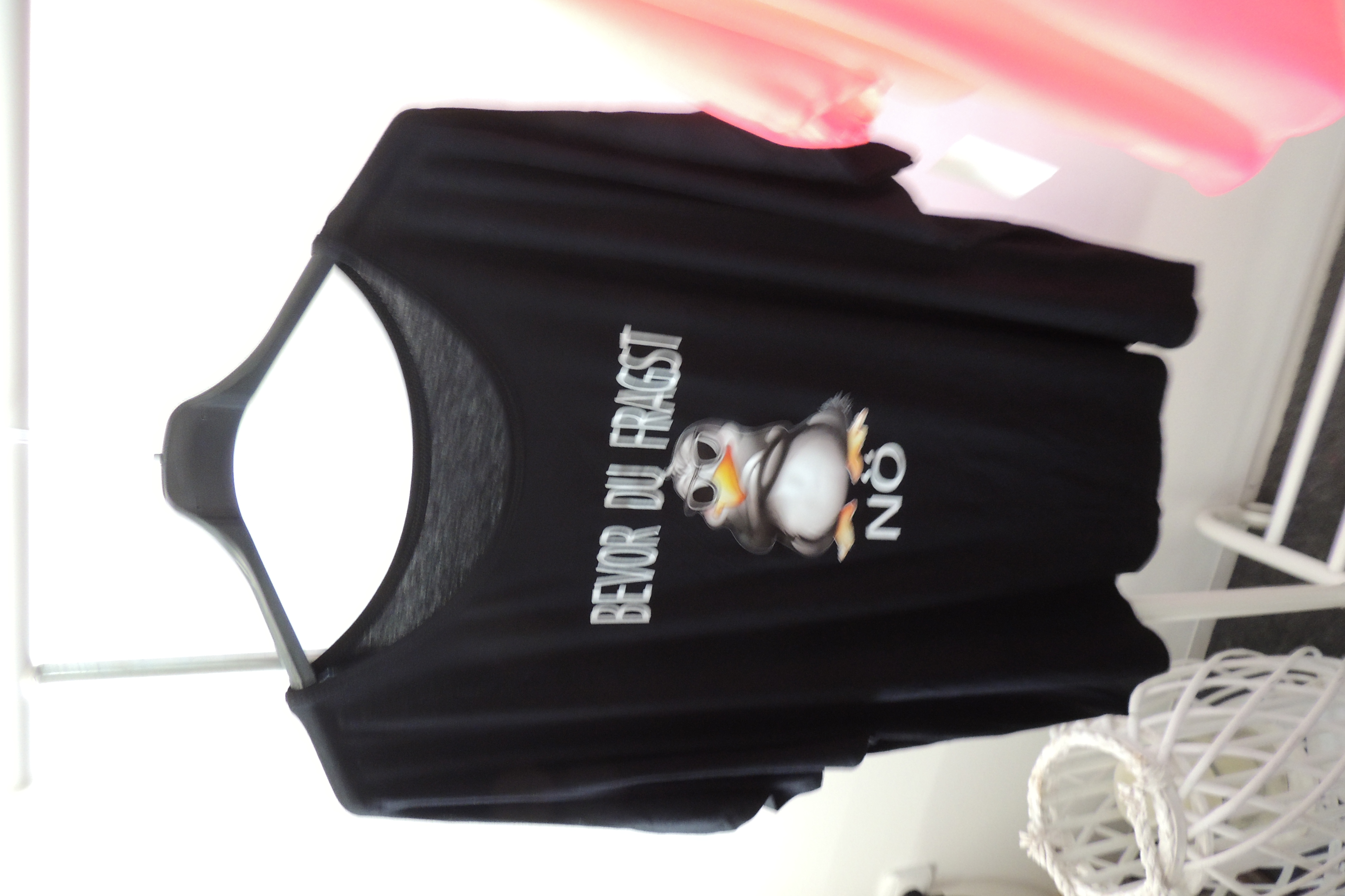 T-Shirt Tunika Hängerchen Made in Italy Bevor Du fragst Nö Spruch 44,46,48